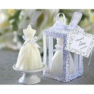 Regalo para invitados de boda velas vestido