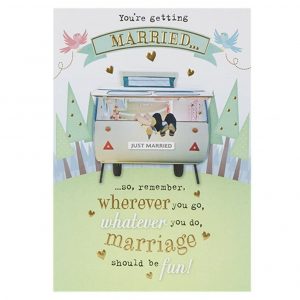 Tarjeta de boda con diseño 3D